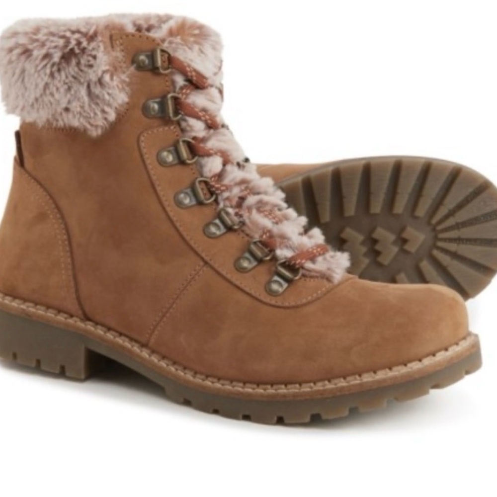 NWT size 9 (40) Avellini Cozy Women's Brown Fur-Lined Winter Boots